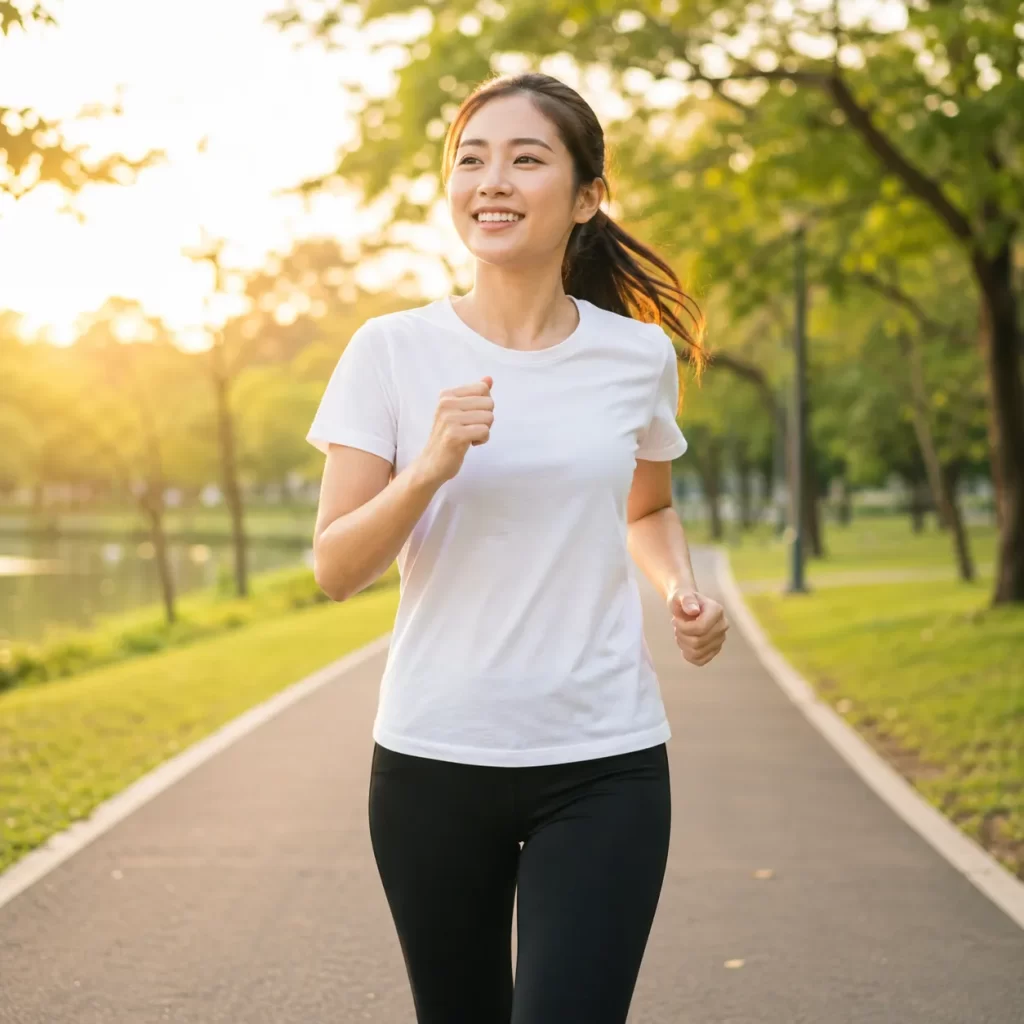 Een korte dagelijkse jog in de natuur voor meer energie en balans.